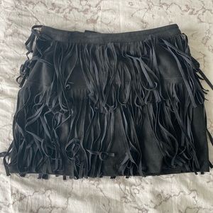 Black mini skirt